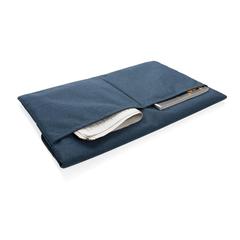 Vue Pochette ordinateur 15.6" à fermeture magnétique de couleur bleu| Krokrodeal