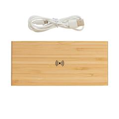 Vue Réveil en bambou avec chargeur sans fil 5W de couleur marron| Krokrodeal