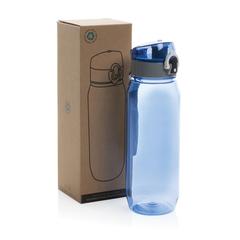 Vue Bouteille d'eau étanche 800ml en PET recyclé RCS Yide de couleur bleu| Krokrodeal