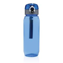Vue Bouteille d'eau étanche 800ml en PET recyclé RCS Yide de couleur bleu| Krokrodeal