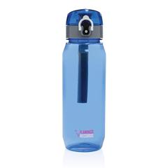 Vue Bouteille d'eau étanche 800ml en PET recyclé RCS Yide de couleur bleu| Krokrodeal