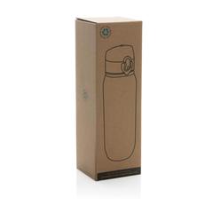Vue Bouteille d'eau étanche 800ml en PET recyclé RCS Yide de couleur noir| Krokrodeal