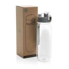 Vue Bouteille d'eau étanche 800ml en PET recyclé RCS Yide de couleur translucide| Krokrodeal