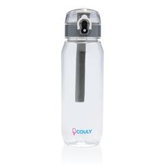 Vue Bouteille d'eau étanche 800ml en PET recyclé RCS Yide de couleur translucide| Krokrodeal