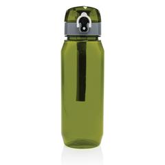 Vue Bouteille d'eau étanche 800ml en PET recyclé RCS Yide de couleur vert| Krokrodeal