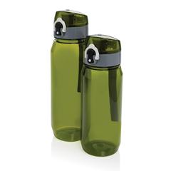 Vue Bouteille d'eau étanche 800ml en PET recyclé RCS Yide de couleur vert| Krokrodeal