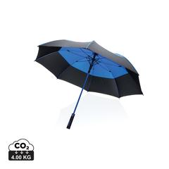 Vue Parapluie tempête 27" en rPET ouverture auto Impact AWARE™ de couleur bleu| Krokrodeal