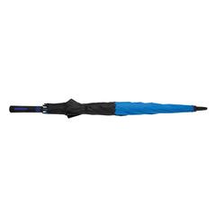 Vue Parapluie tempête 27" en rPET ouverture auto Impact AWARE™ de couleur bleu| Krokrodeal