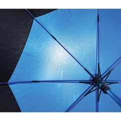 Vue Parapluie tempête 27" en rPET ouverture auto Impact AWARE™ de couleur bleu| Krokrodeal