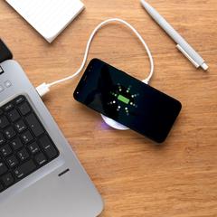 Vue Chargeur à induction 5W rond de couleur blanc| Krokrodeal
