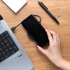 Vue Chargeur à induction 5W rond de couleur noir| Krokrodeal