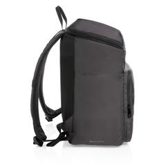 Vue Sac à dos isotherme Impact en rPET AWARE™ de couleur noir| Krokrodeal