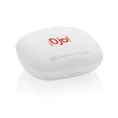 Vue Ecouteurs sans fil ENC Urban Vitamin Byron de couleur blanc| Krokrodeal