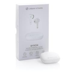 Vue Ecouteurs sans fil ENC Urban Vitamin Byron de couleur blanc| Krokrodeal