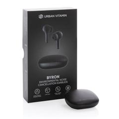 Vue Ecouteurs sans fil ENC Urban Vitamin Byron de couleur noir| Krokrodeal