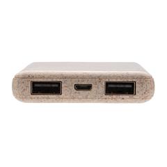 Vue Batterie de secours de poche 5000 mAh en fibre de paille de couleur vert| Krokrodeal