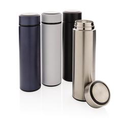 Vue Bouteille étanche en acier de couleur gris| Krokrodeal