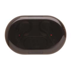 Vue Ecouteurs TWS lumineux dans son boitier de charge de couleur noir| Krokrodeal