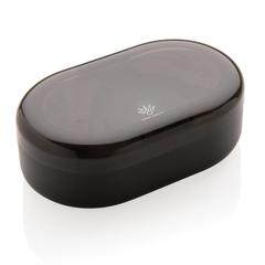 Vue Ecouteurs TWS lumineux dans son boitier de charge de couleur noir| Krokrodeal