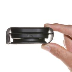 Vue Chargeur sans fil 15W en plastique recyclé RCS Swiss Peak de couleur gris| Krokrodeal