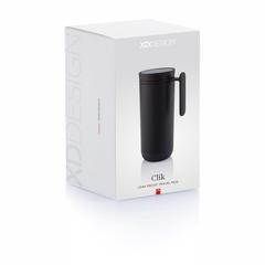 Vue Mug antifuite Click de couleur gris| Krokrodeal