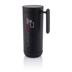 Vue Mug antifuite Click de couleur gris| Krokrodeal