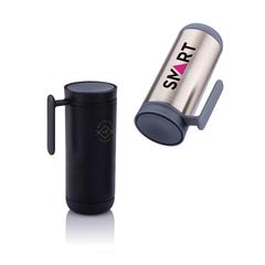 Vue Mug antifuite Click de couleur gris| Krokrodeal