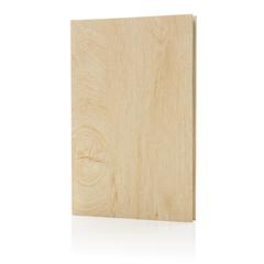 Vue Cahier A5 imprimé bois Kavana de couleur marron| Krokrodeal