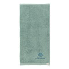 Vue Serviette bain 50x100cm Ukiyo Sakura AWARE™ Made in Europe de couleur vert| Krokrodeal