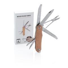 Vue Couteau de poche Wood de couleur marron| Krokrodeal