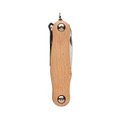 Vue Couteau de poche Wood de couleur marron| Krokrodeal