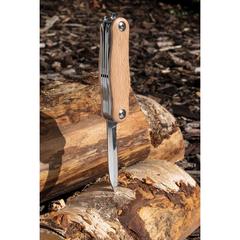 Vue Couteau de poche Wood de couleur marron| Krokrodeal