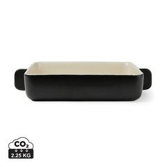 Vue VINGA Plat à four rectangulaire en grès Monte de couleur noir| Krokrodeal