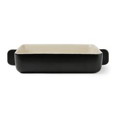 Vue VINGA Plat à four rectangulaire en grès Monte de couleur noir| Krokrodeal