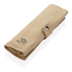 Vue Set de couverts de voyage en bambou réutilisable de couleur blanc| Krokrodeal