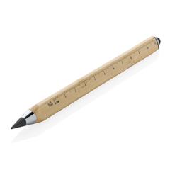 Vue Crayon infini et multitâches en bambou Eon de couleur marron| Krokrodeal