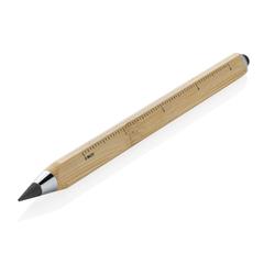 Vue Crayon infini et multitâches en bambou Eon de couleur marron| Krokrodeal