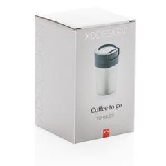 Vue Tasse Coffee to go de couleur gris| Krokrodeal