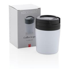 Vue Tasse Coffee to go de couleur blanc| Krokrodeal
