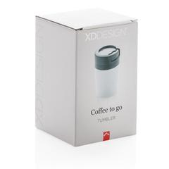 Vue Tasse Coffee to go de couleur blanc| Krokrodeal