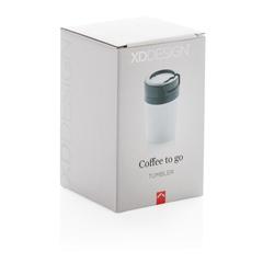 Vue Tasse Coffee to go de couleur blanc| Krokrodeal
