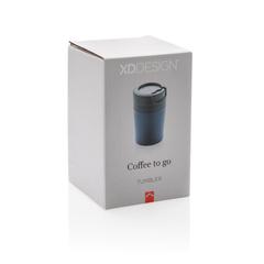 Vue Tasse Coffee to go de couleur bleu| Krokrodeal