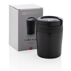 Vue Tasse Coffee to go de couleur noir| Krokrodeal