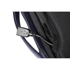 Vue Bobby Bizz sac à dos et sacoche antivol de couleur bleu| Krokrodeal