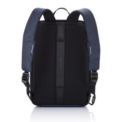 Vue Bobby Bizz sac à dos et sacoche antivol de couleur bleu| Krokrodeal