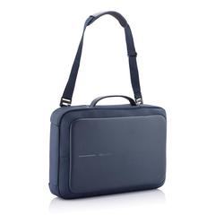 Vue Bobby Bizz sac à dos et sacoche antivol de couleur bleu| Krokrodeal