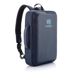 Vue Bobby Bizz sac à dos et sacoche antivol de couleur bleu| Krokrodeal