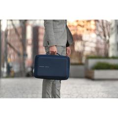 Vue Bobby Bizz sac à dos et sacoche antivol de couleur bleu| Krokrodeal