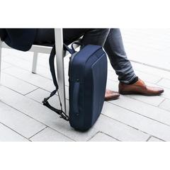 Vue Bobby Bizz sac à dos et sacoche antivol de couleur bleu| Krokrodeal