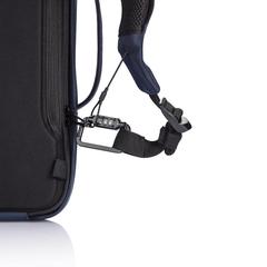 Vue Bobby Bizz sac à dos et sacoche antivol de couleur bleu| Krokrodeal